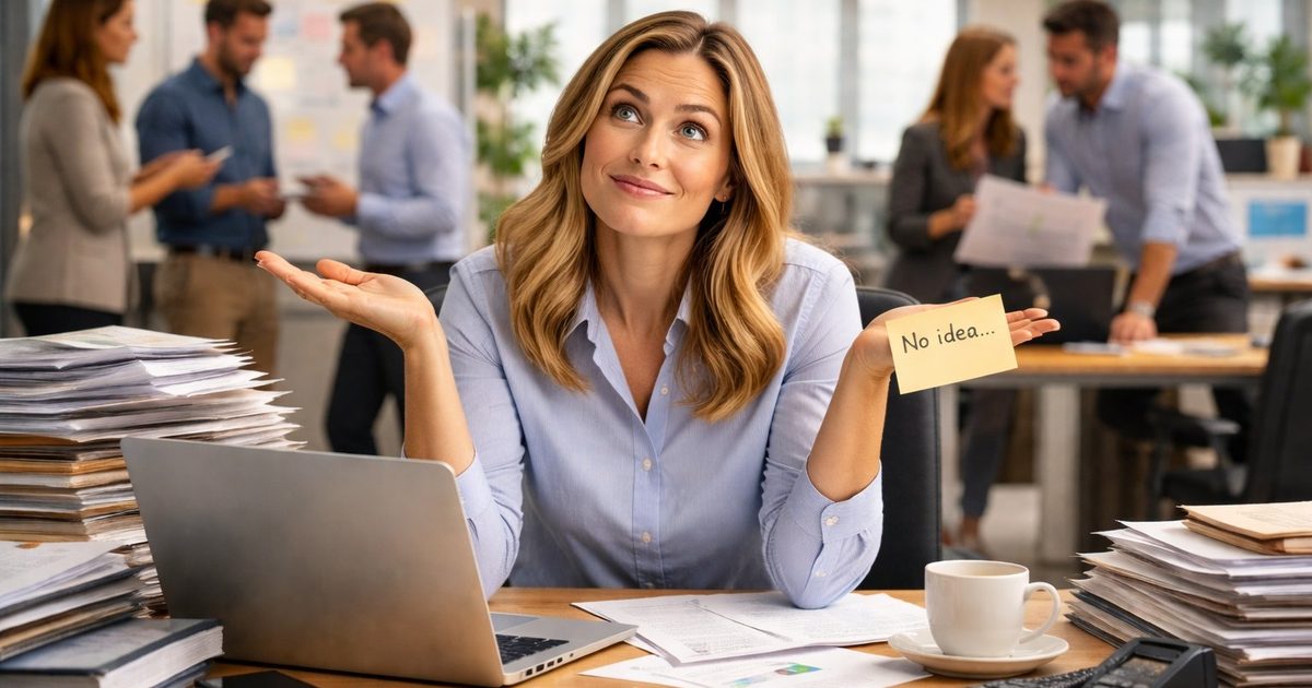 Ondernemer achter bureau met groeiend team op de achtergrond